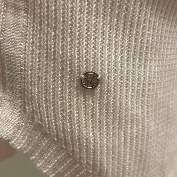 Lululemon Cabin Yogi Long Sleeve Sweater In NTBL/WHT Natural Blush NWT Size 6 - Picture 8 of 11